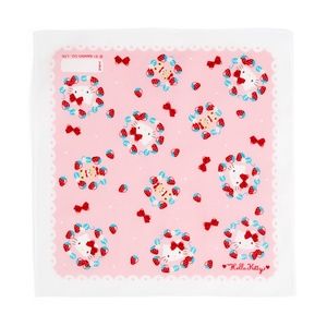 NEW NWT Sanrio Hello Kitty Kawaii Handkerchief 100% Cotton Strawberries